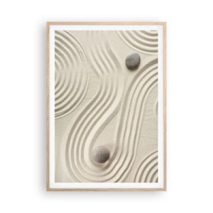 Plagát v ráme zo svetlého duba - Dotyk tepla - 70x100 cm
