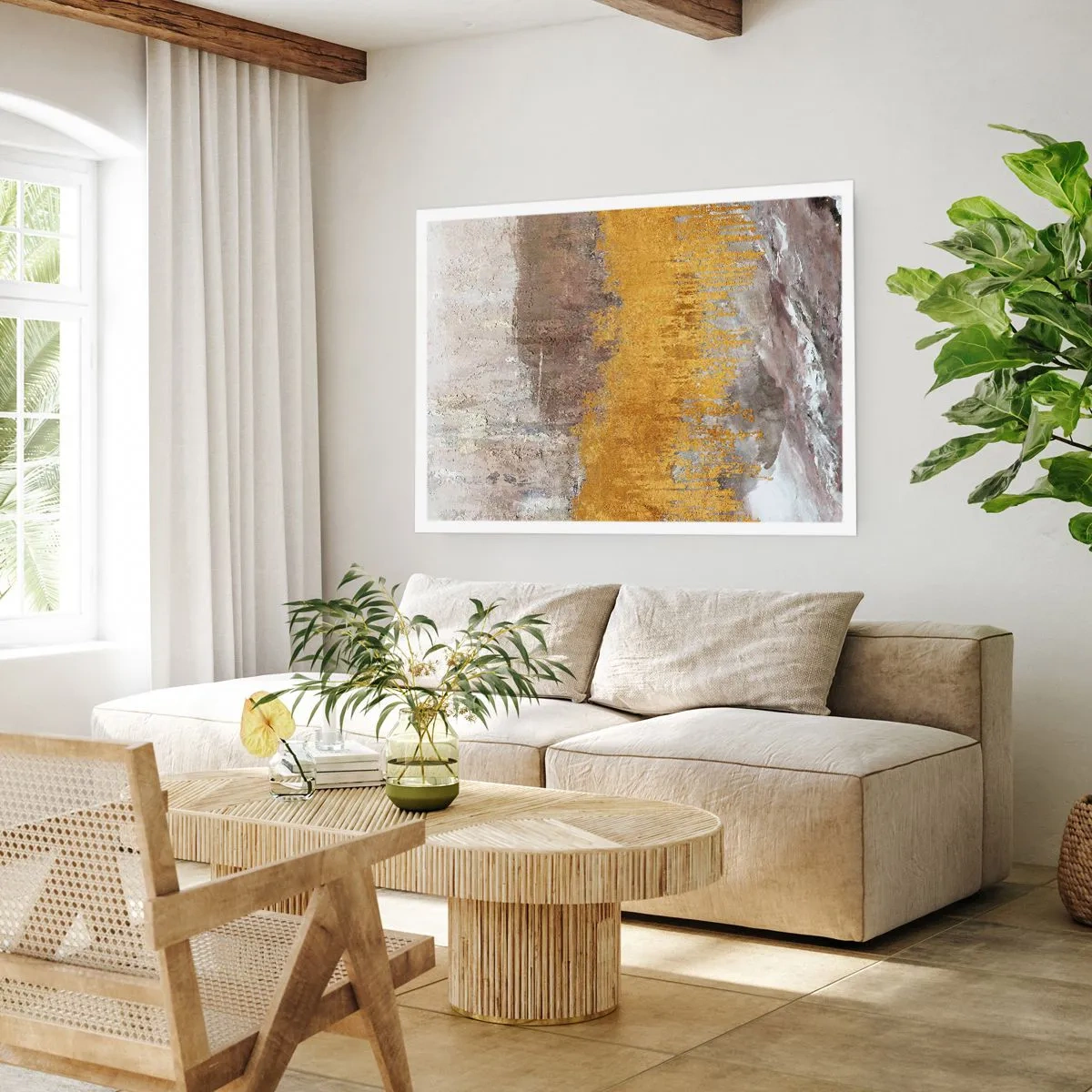 Plagát - Zlatistý závan - 100x70 cm