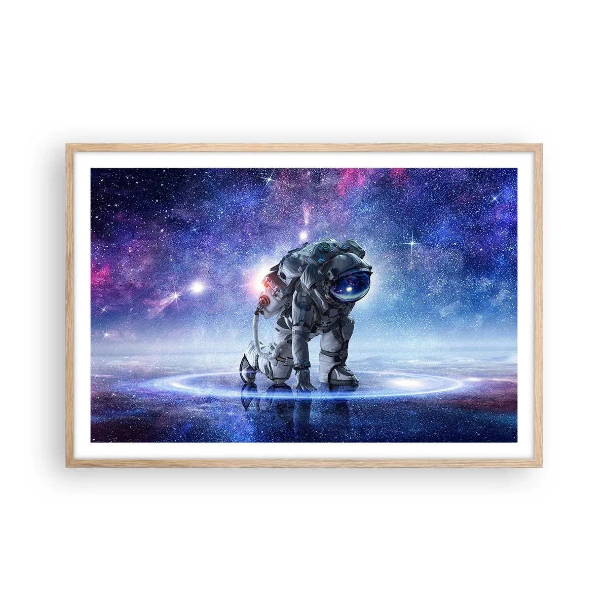 Plagát v ráme zo svetlého duba - Hviezdne nebo nado mnou - 91x61 cm