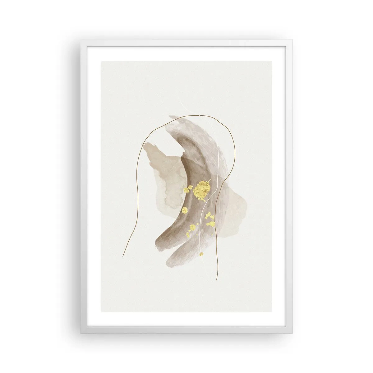 Plagát v bielom ráme - Vesmírna bytosť - 50x70 cm