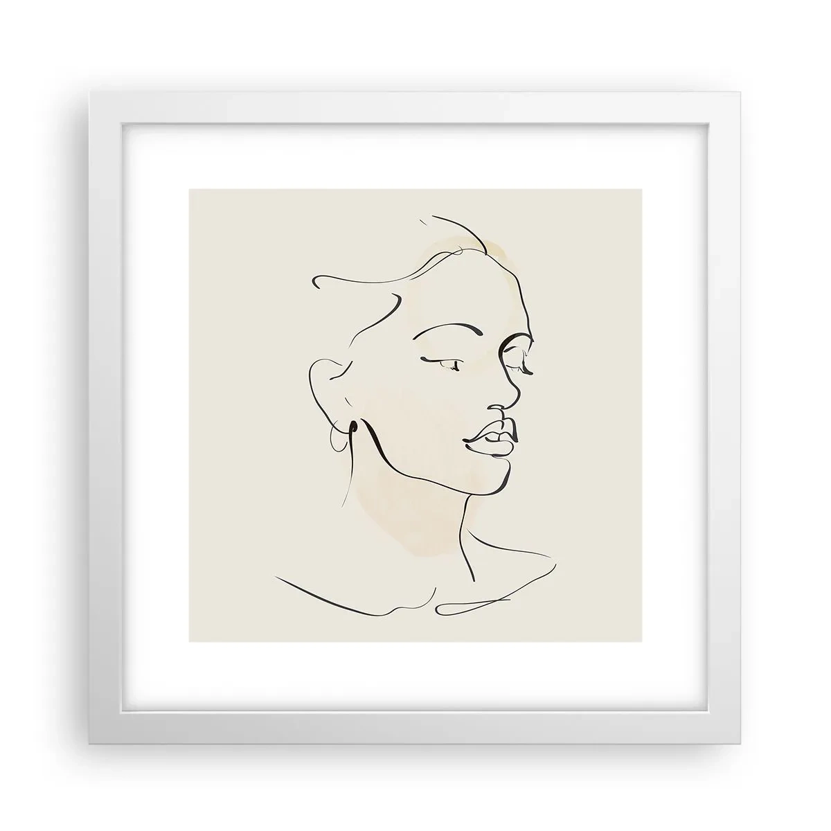 Plagát v bielom ráme - Výrazným ťahom - 30x30 cm