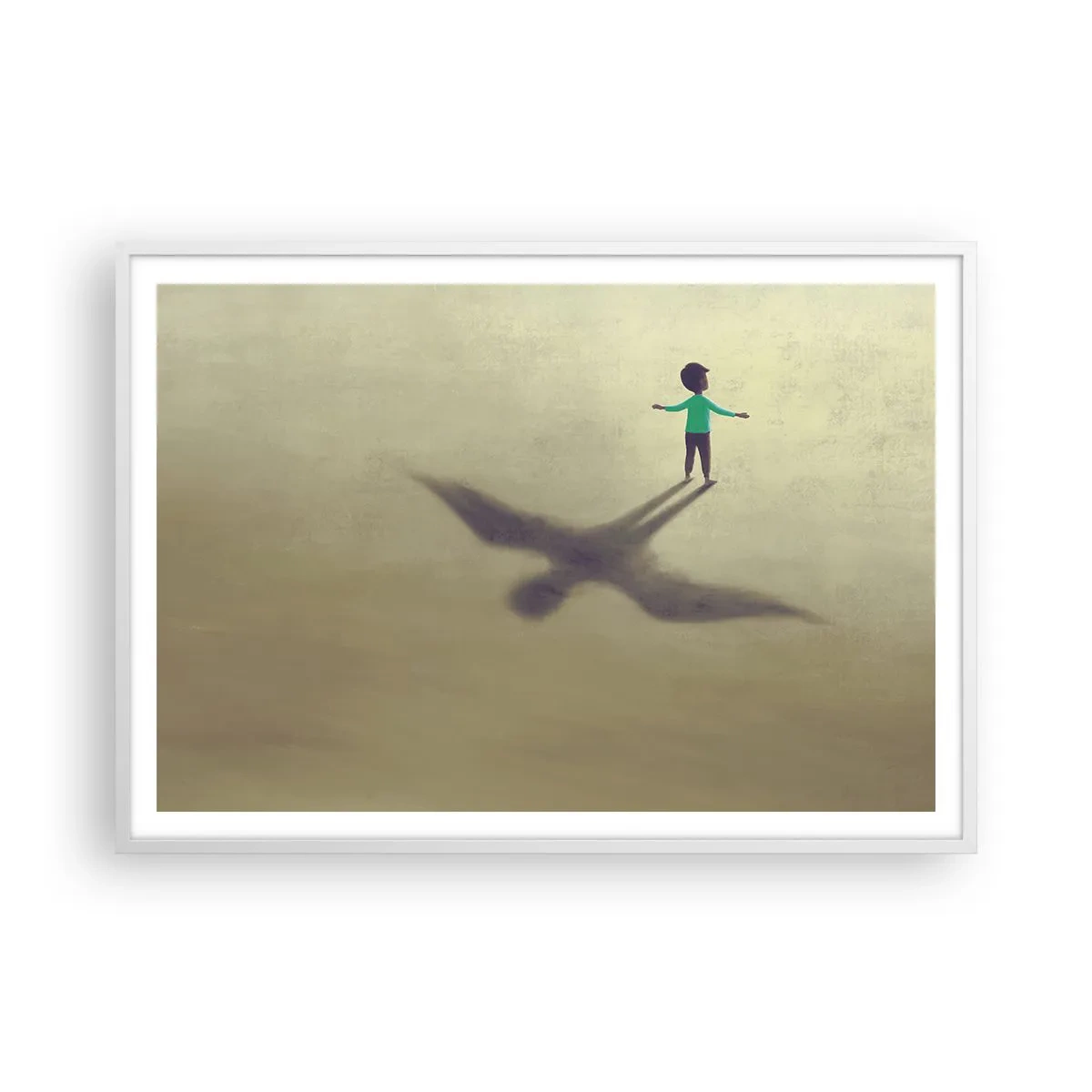 Plagát v bielom ráme - Hrdina budúcnosti - 100x70 cm