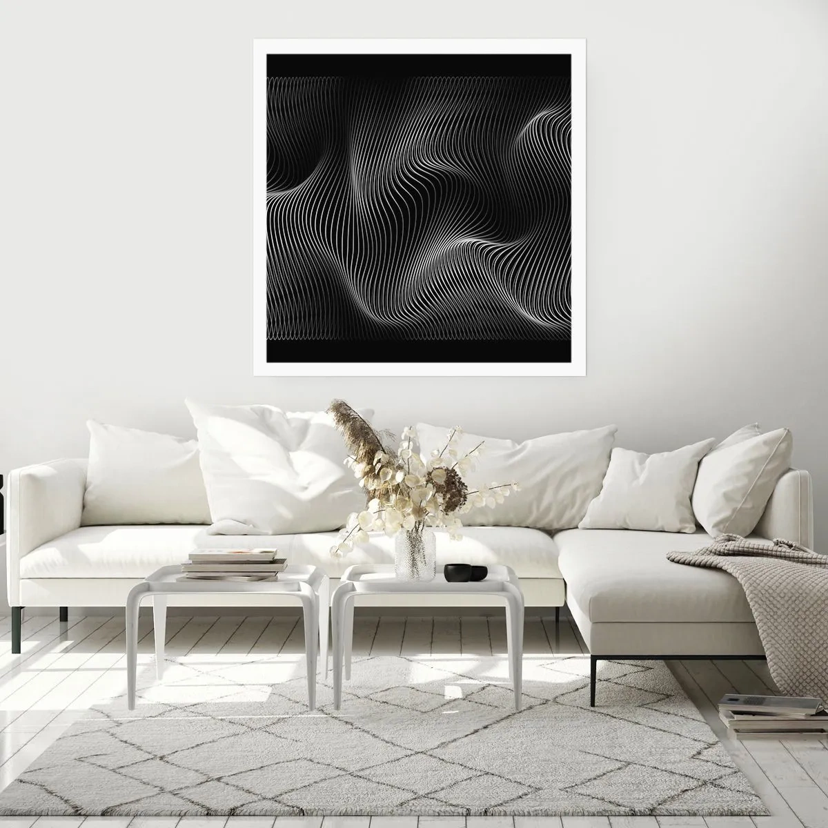 Plagát - Tanec svetla v priestore - 60x60 cm