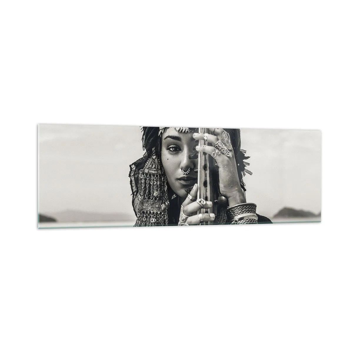 Obraz na skle - Samotná hudba orientu - 160x50 cm