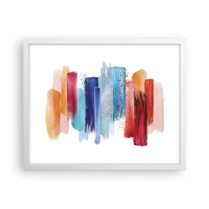 Plagát v bielom ráme - Hore a dole - 50x40 cm