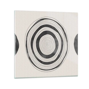 Obraz na skle - Dôležité je to, čo je uprostred - 50x50 cm