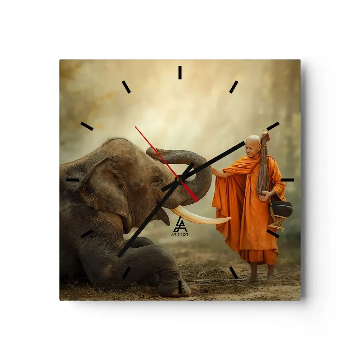 Nástenné hodiny - Stretnutie na cestách - 40x40 cm