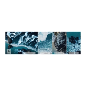 Vzorka fototapety Premium Sand - Zahalené do vĺn - Cliff, More, Príroda - 100x30 cm
