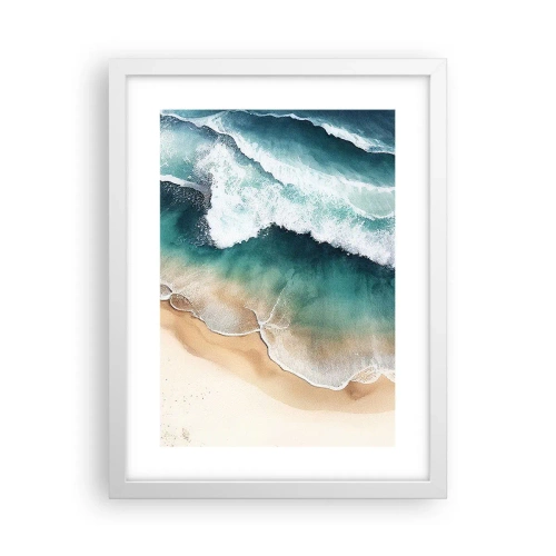 Plagát v bielom ráme - Odveké stretnutie - 30x40 cm