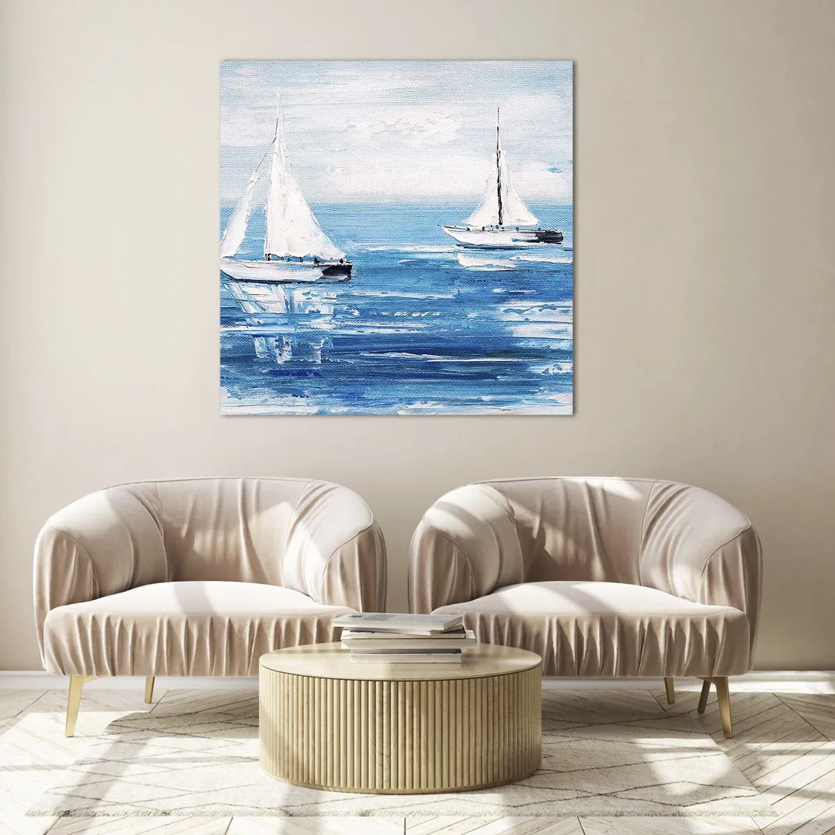 Obraz na skle - S priateľom po boku - 50x50 cm