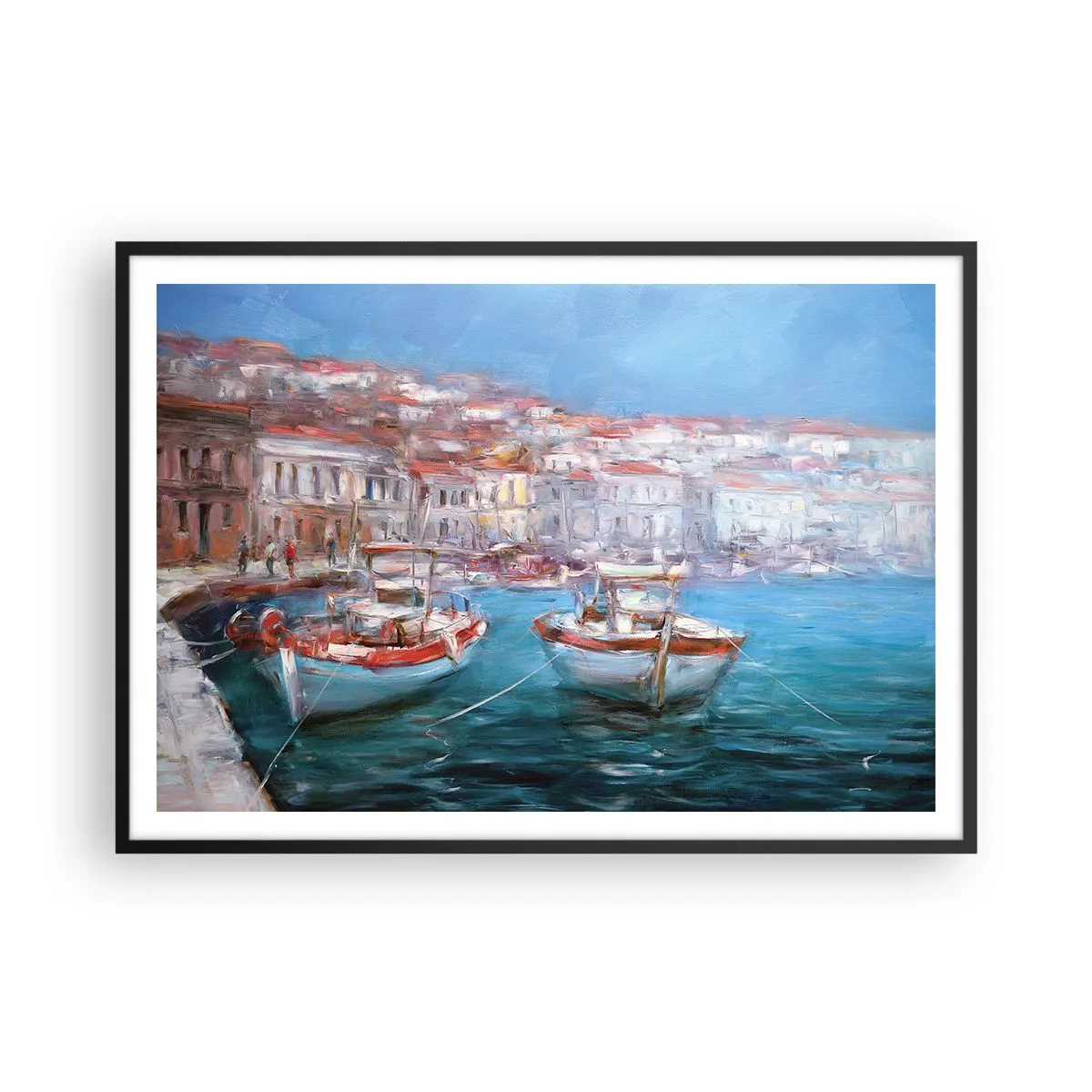 Plagát v čiernom ráme - Taliansky záliv - 100x70 cm