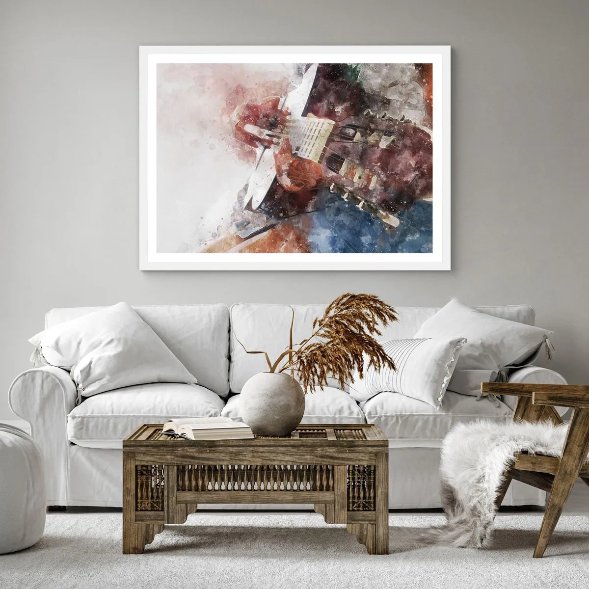 Plagát v bielom ráme - Čo si o tom myslíš? - 60x60 cm