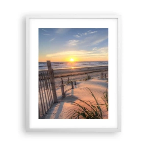 Plagát v bielom ráme - Odlesk a tieň vetra - 40x50 cm