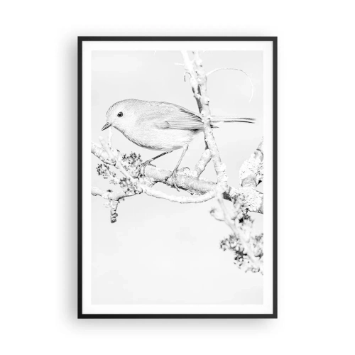 Plagát v čiernom ráme - Zimné ráno - 70x100 cm