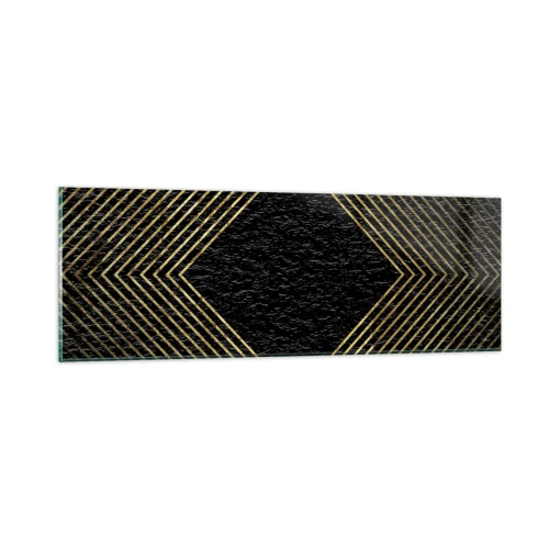 Obraz na skle - Geometria v štýle glamour - 90x30 cm