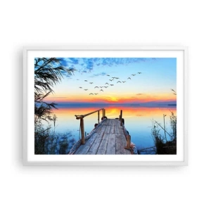 Plagát v bielom ráme - Je čas isť späť… - 70x50 cm