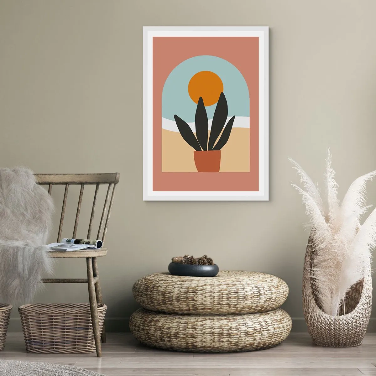 Plagát v bielom ráme - Malé radosti - 40x50 cm