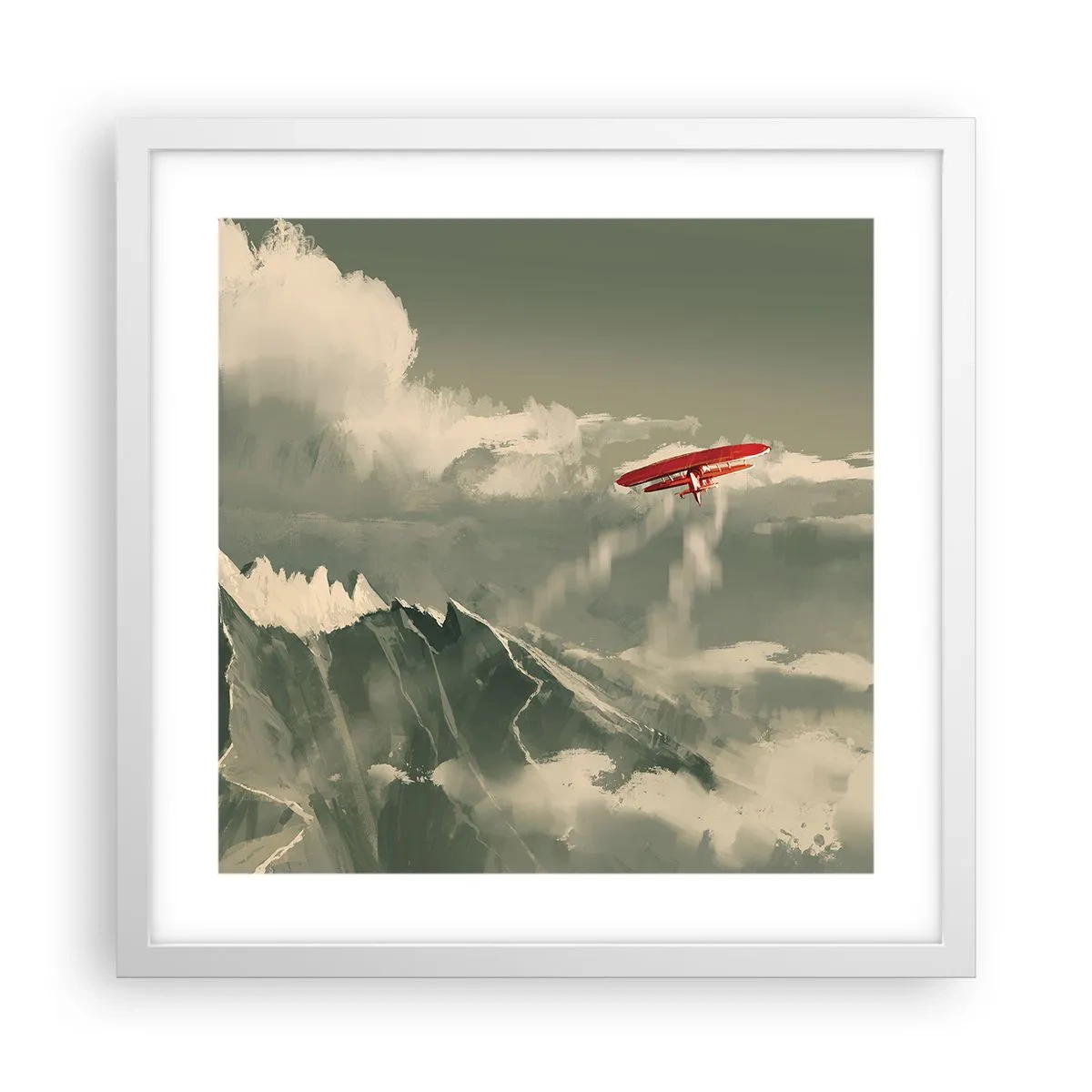 Plagát v bielom ráme - Nebojácny priekopník - 40x40 cm