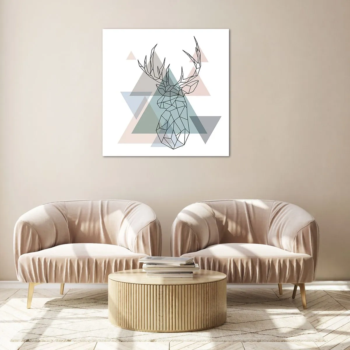 Obraz na skle - V geometrickom lese - 40x40 cm