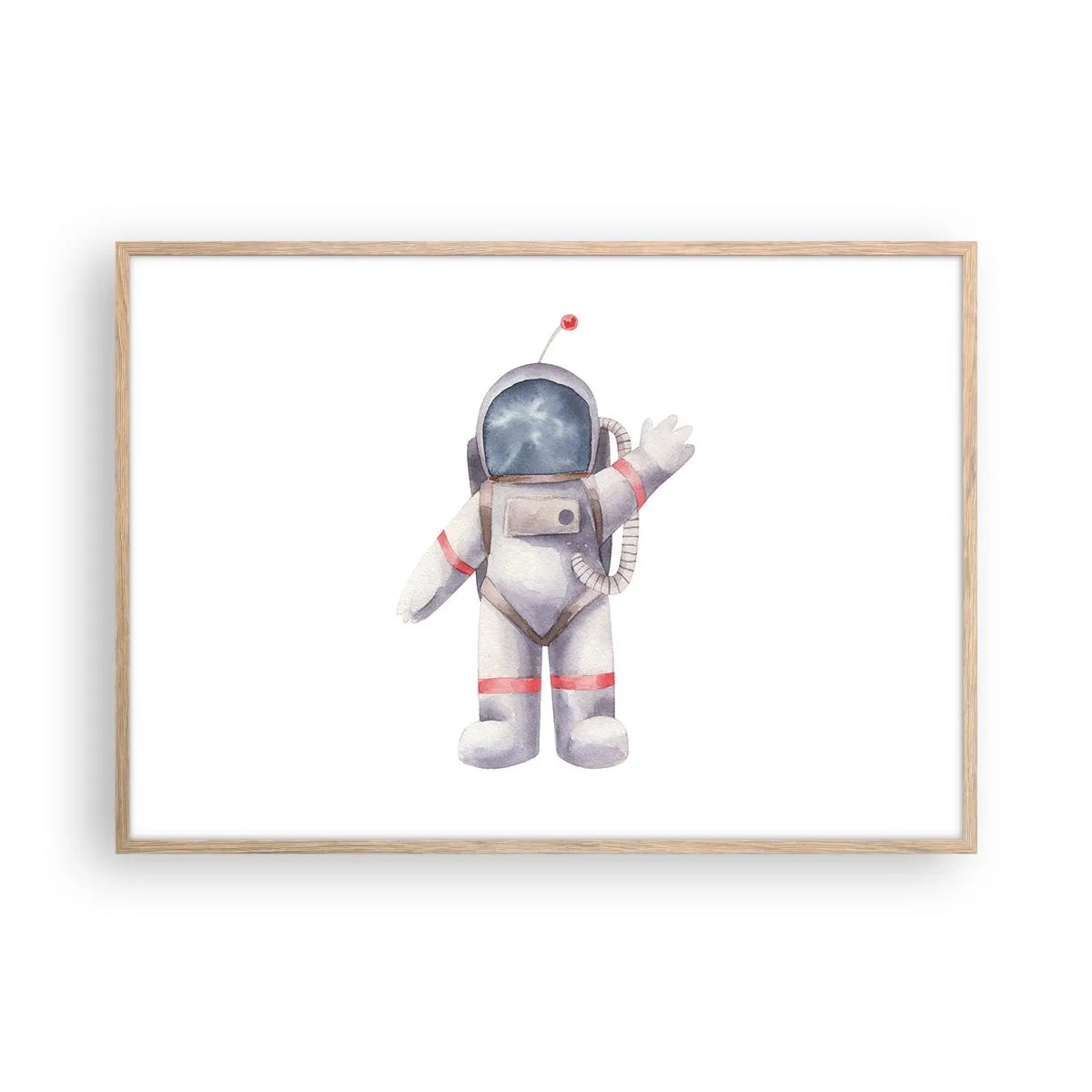 Plagát v ráme zo svetlého duba - Tak zatiaľ! - 100x70 cm