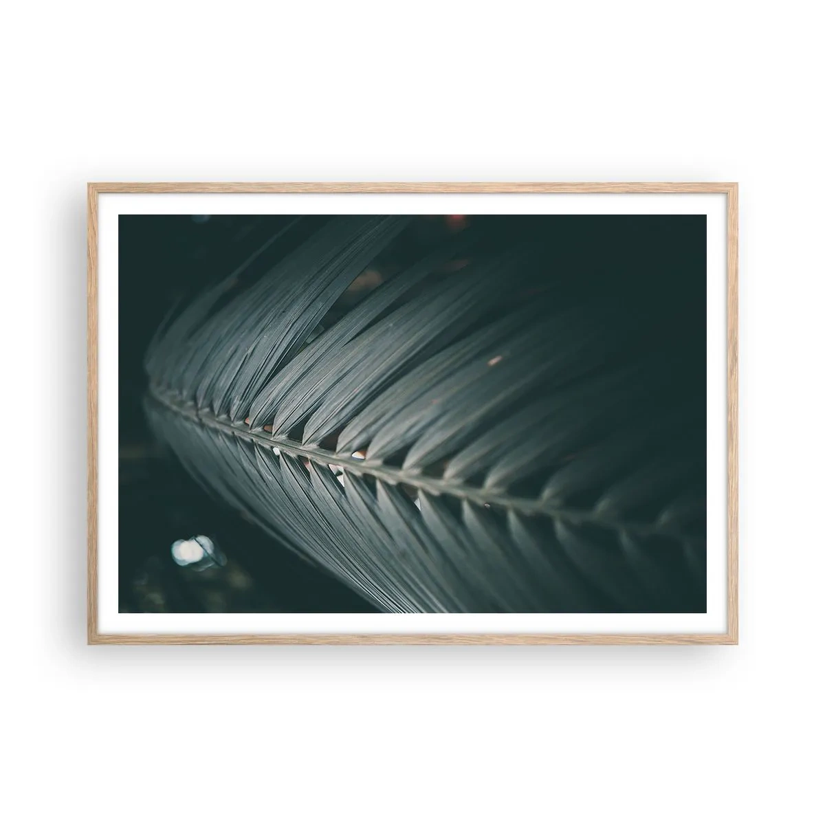 Plagát v ráme zo svetlého duba - Presnosť prírody - 100x70 cm