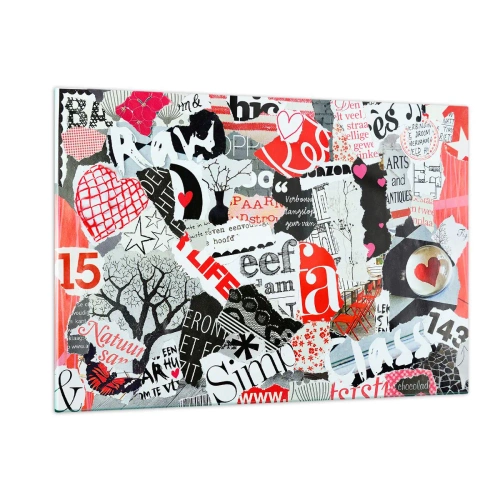 Obraz na skle - Hipsterská koláž - 120x80 cm