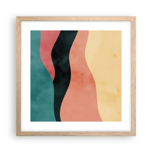 Plagát v ráme zo svetlého duba - Kompatibilný nesúlad - 40x40 cm