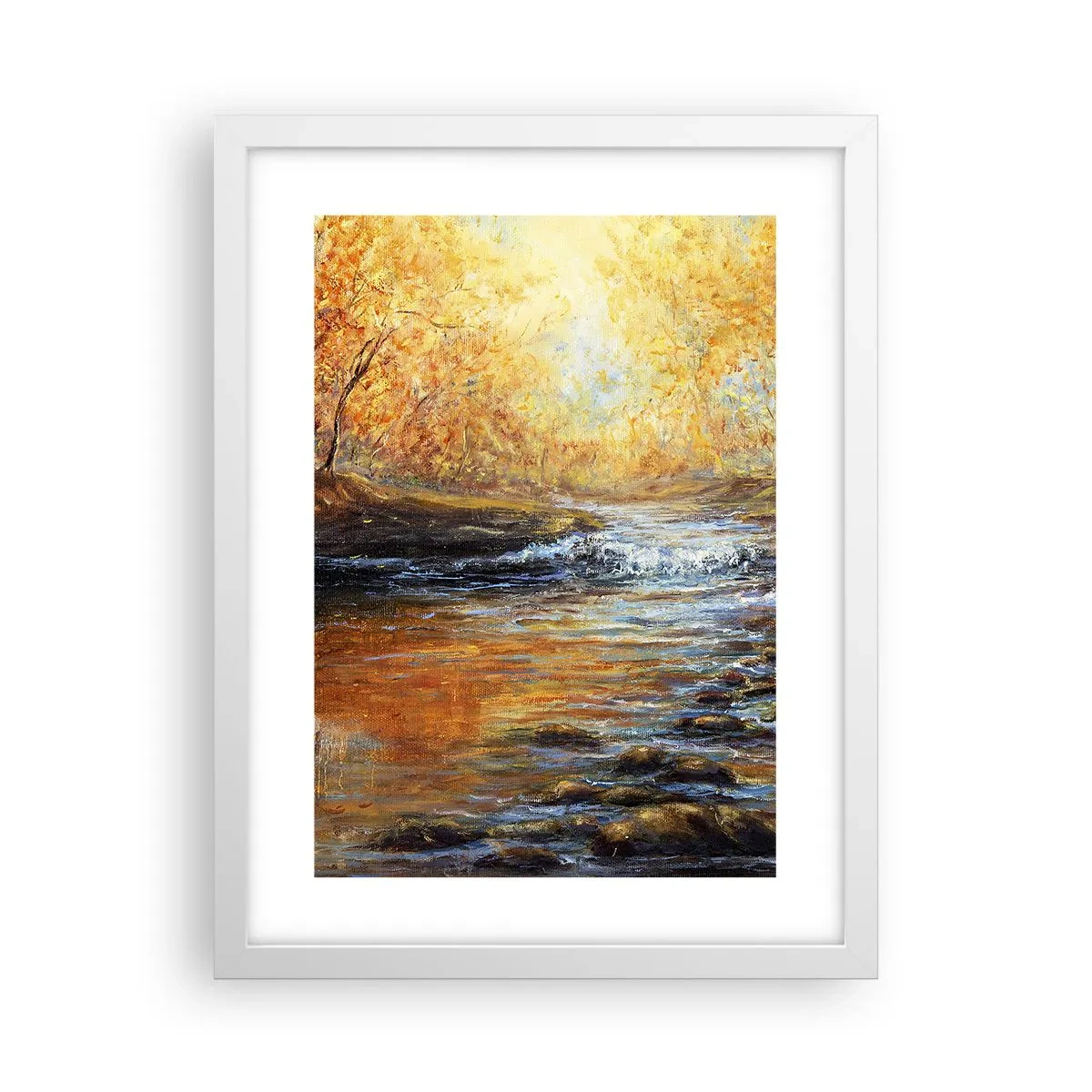 Plagát v bielom ráme - Zlatý potok - 30x40 cm
