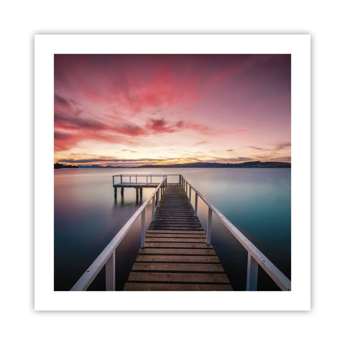 Plagát - Jemný plameň večera - 50x50 cm