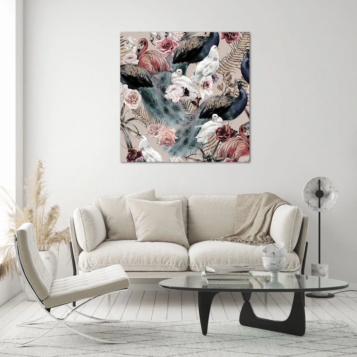 Obraz na skle - V palácovej záhrade - 70x70 cm