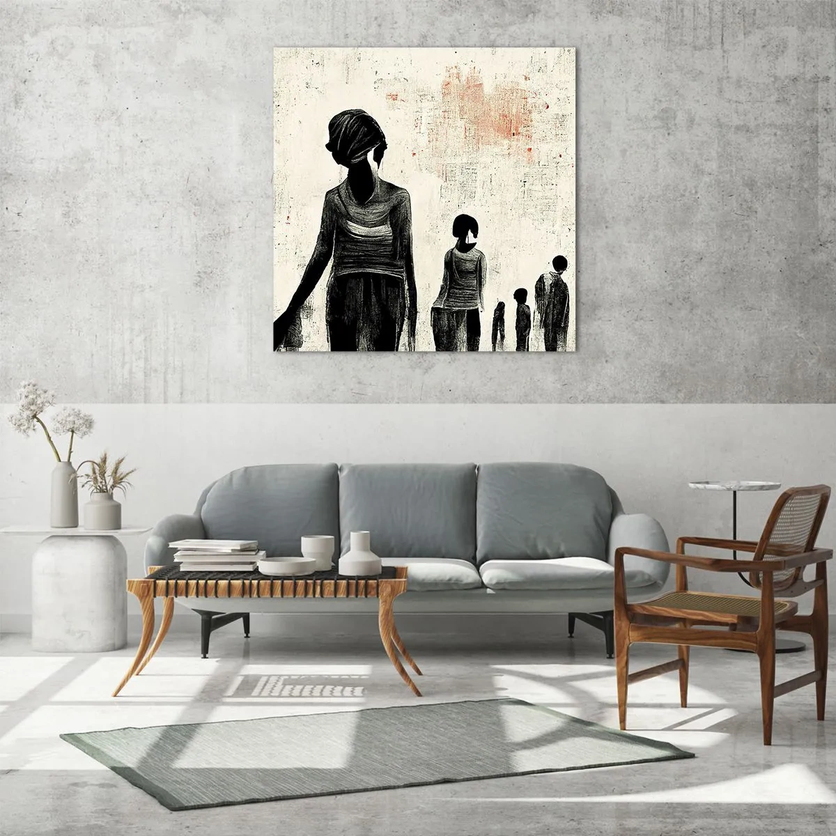 Obraz na skle - Proti samote - 70x70 cm