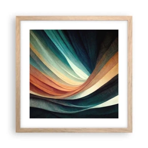 Plagát v ráme zo svetlého duba - Utkané z farieb - 40x40 cm