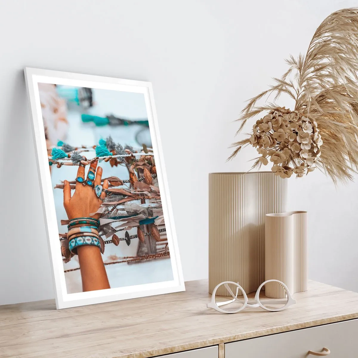 Plagát v bielom ráme - Miestne poklady - 70x100 cm