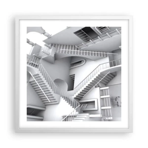 Plagát v bielom ráme - Paradoxy prostoru - 50x50 cm