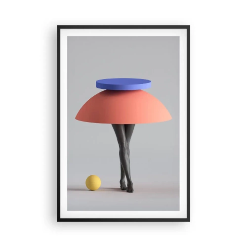 Plagát v čiernom ráme - Surrealistická kompozícia - 61x91 cm