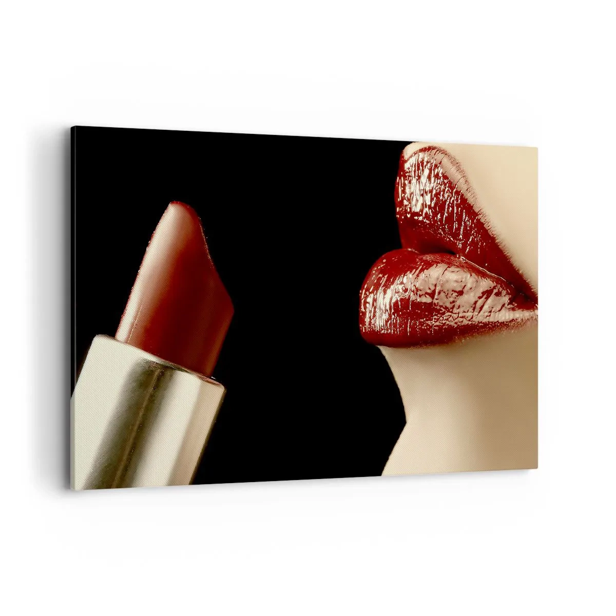 Obraz na plátne - Zmyselnosť a lesk karmínu - 120x80 cm