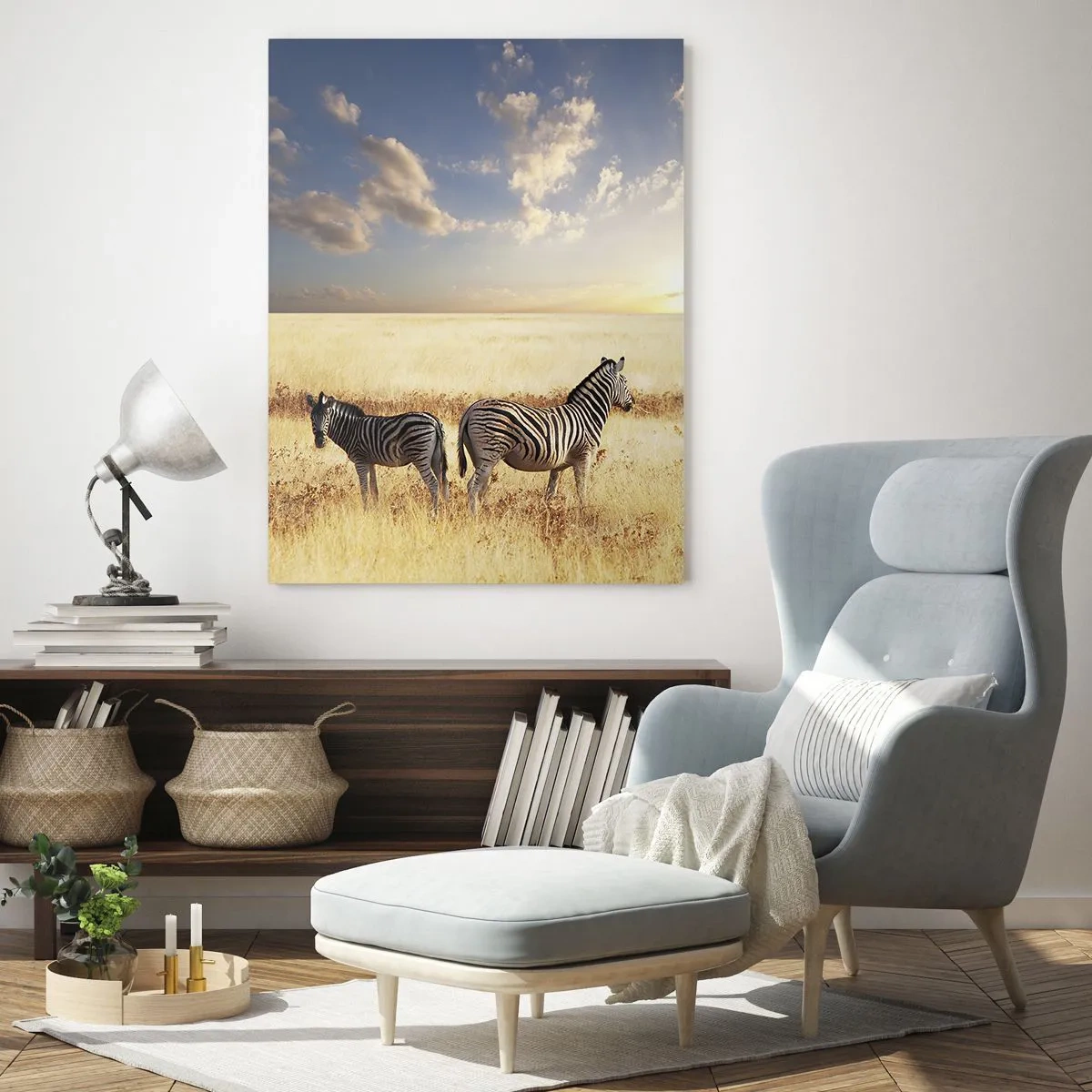 Obraz na skle - Choď odtiaľto, neruš pokoj - 50x70 cm