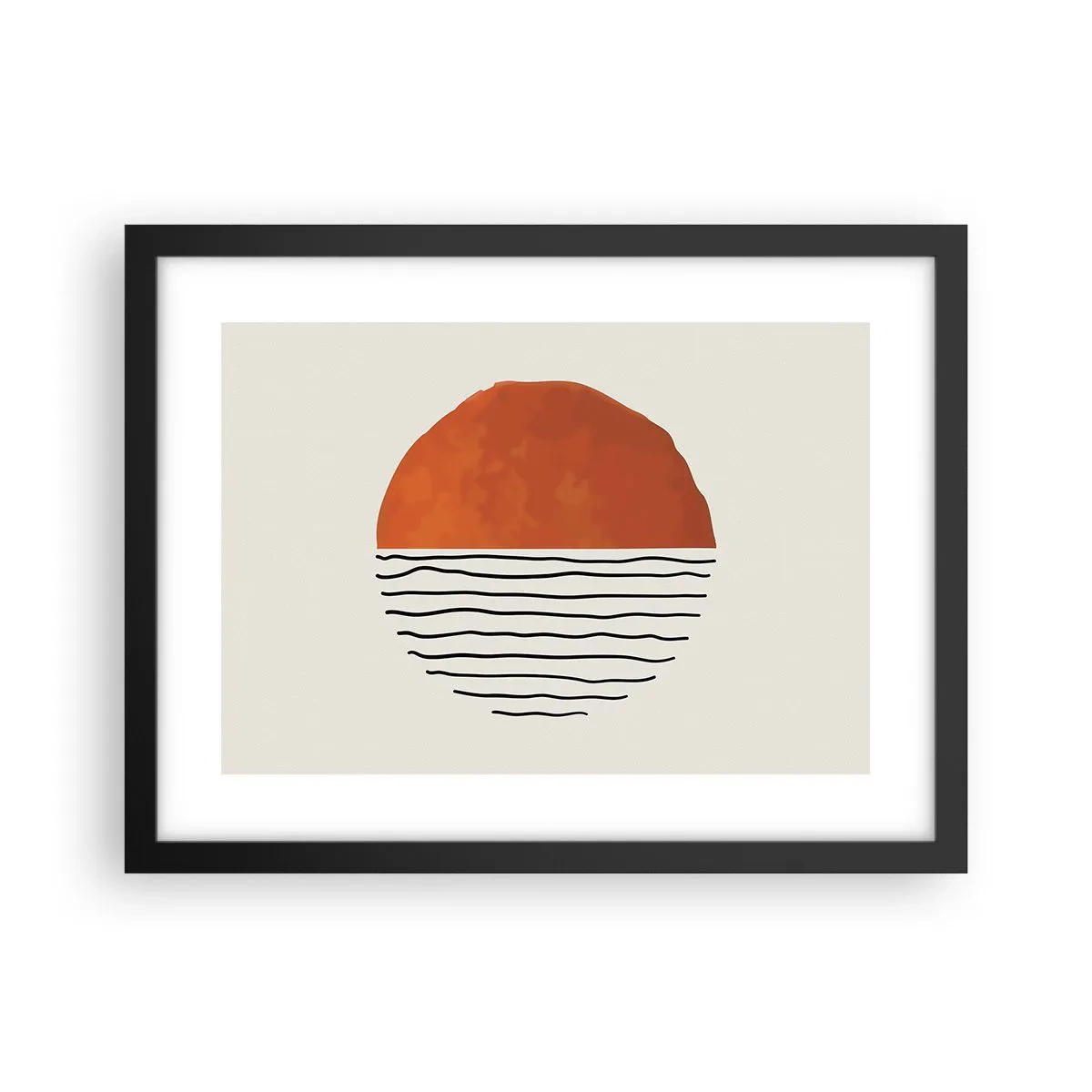 Plagát v čiernom ráme - V japonskej atmosfére - 40x30 cm