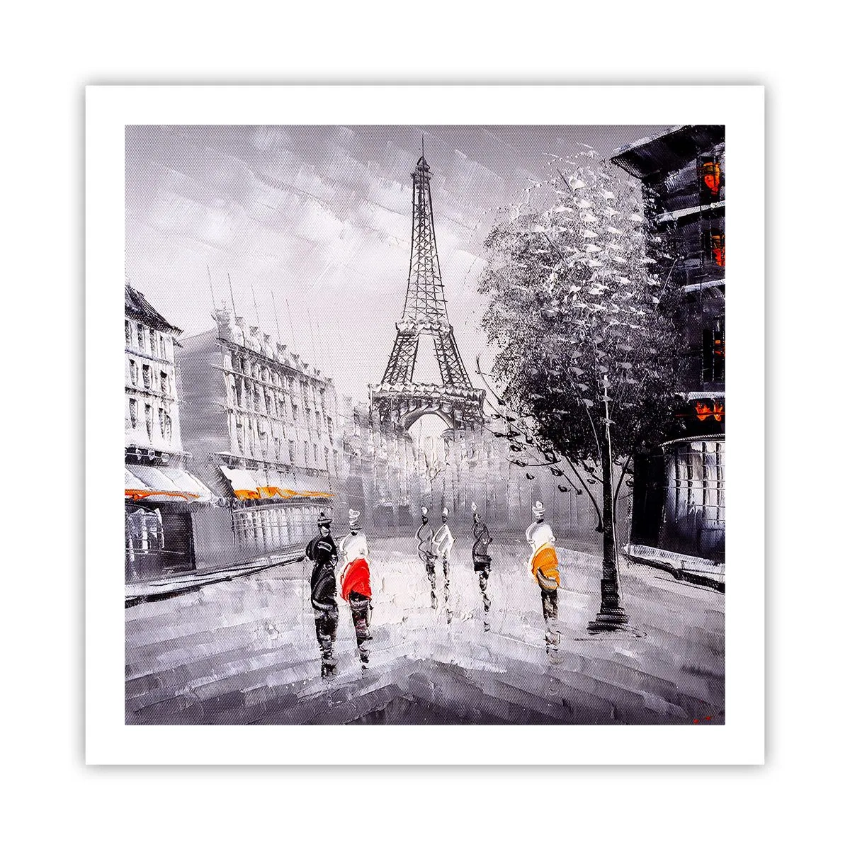 Plagát - Parížska prechádzka - 60x60 cm