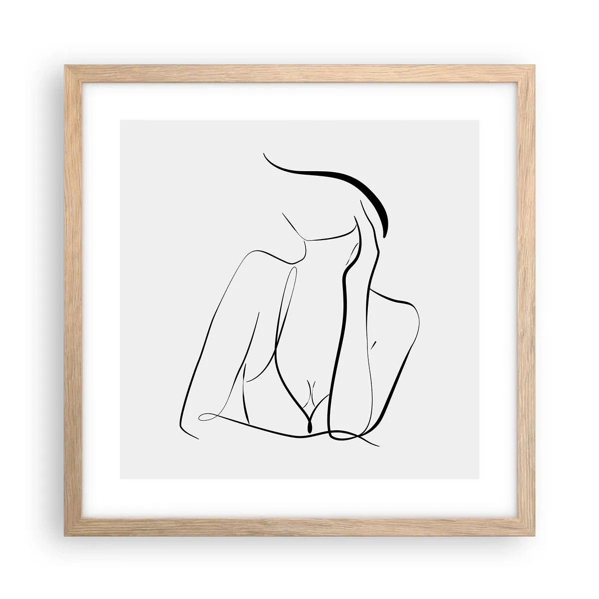 Plagát v ráme zo svetlého duba - Na vlne snov - 40x40 cm