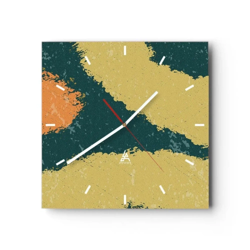 Nástenné hodiny - Abstrakcia – spomalený pohyb - 30x30 cm