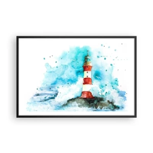 Plagát v čiernom ráme - Jednota živlov - 91x61 cm