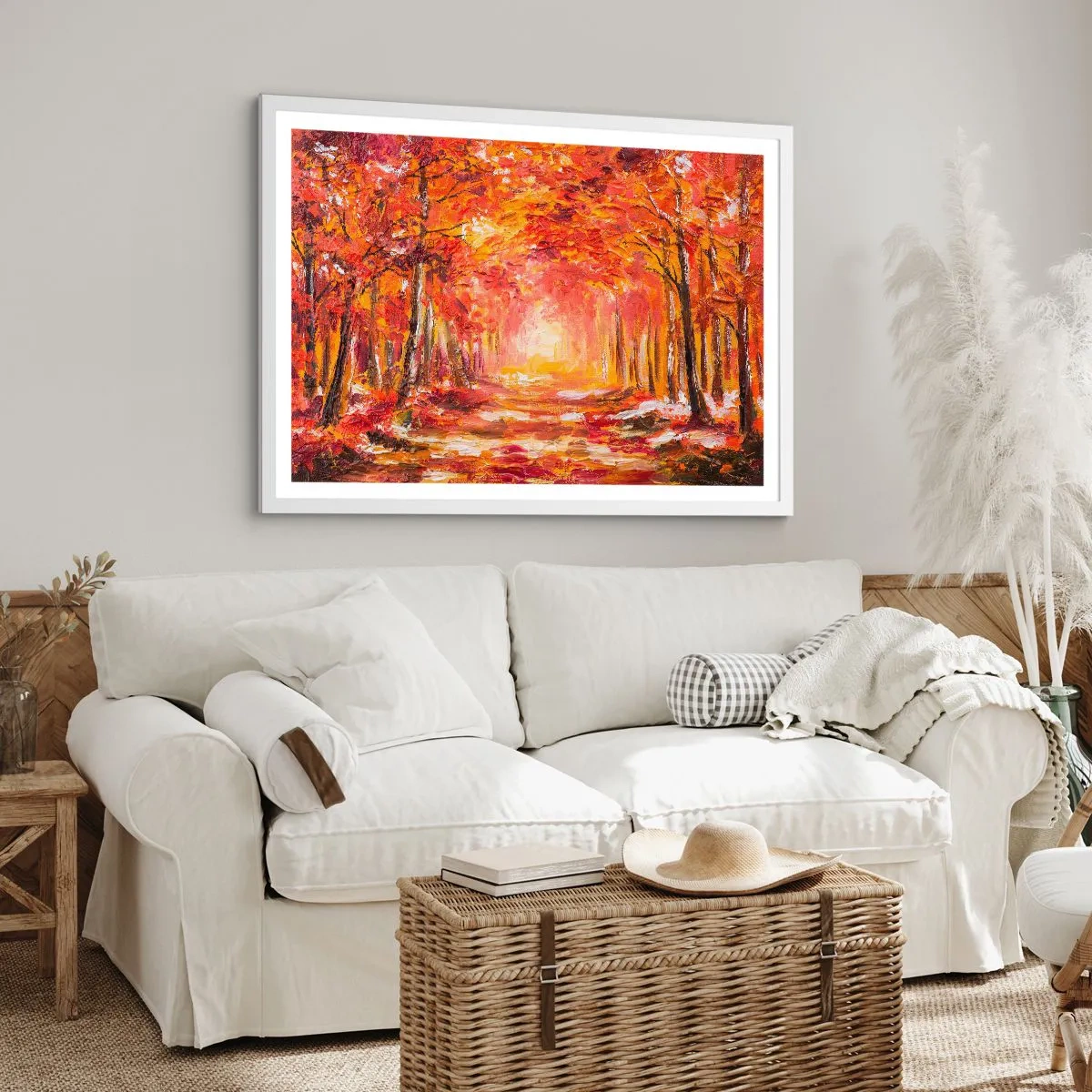 Plagát v bielom ráme - Medený les - 91x61 cm