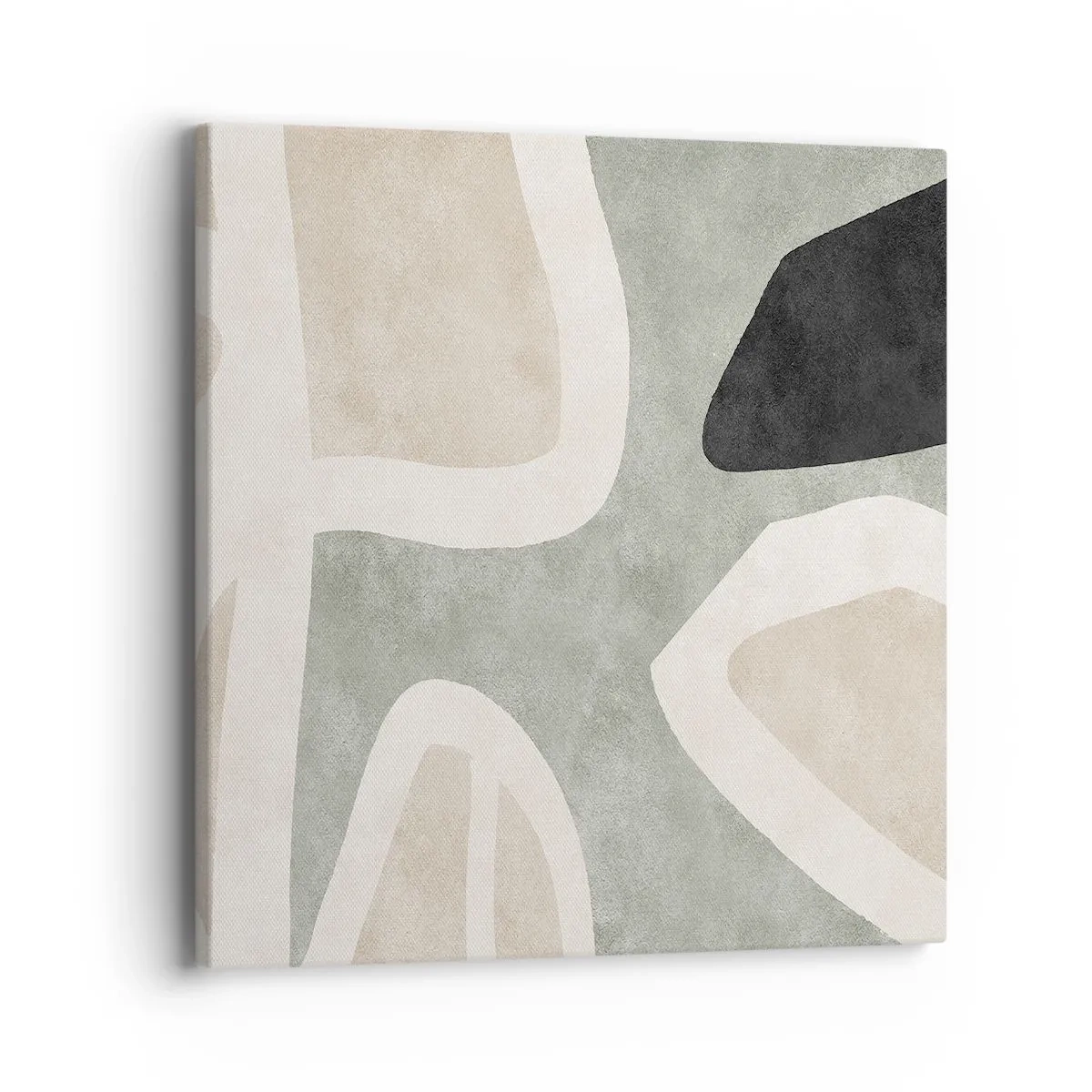 Obraz na plátne - Kompozícia s čiernym motívom - 40x40 cm