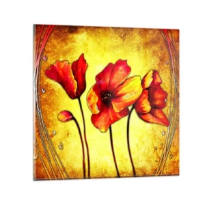 Obraz na skle - V secesnej dekorácii - 30x30 cm