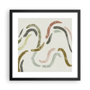 Plagát v čiernom ráme - Radostný tanec abstrakcie - 40x40 cm