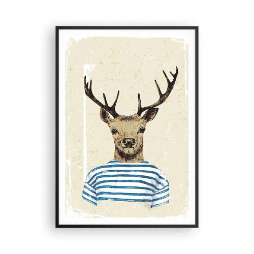 Plagát v čiernom ráme - Pretože mám rád pruhované košele! - 70x100 cm