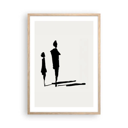 Plagát v ráme zo svetlého duba - Určite spolu? - 50x70 cm