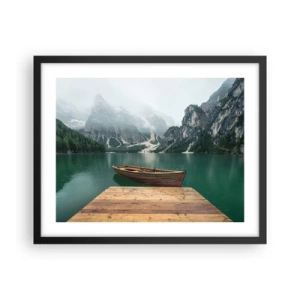 Plagát v čiernom ráme - „Hrdé skaly vpredu“ - 50x40 cm