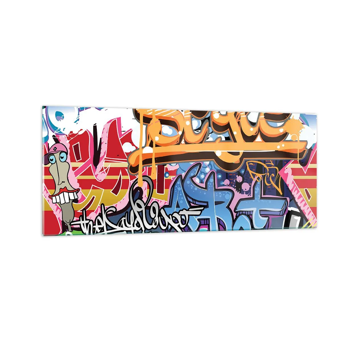 Obraz na skle - Nástenné maľby, nástenné maľby… - 100x40 cm